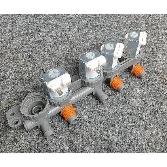 LG Other - 4-Way Water Inlet Valve Assembly Model AJU75152602 Gray & White DC12V